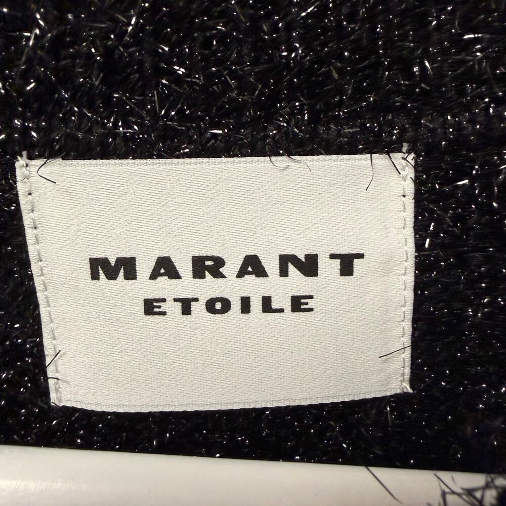 NWT Marant Etoile Black Metallic Tinsel Sayers Glitter Sweater Womens 34 / US 0 - Picture 6 of 11